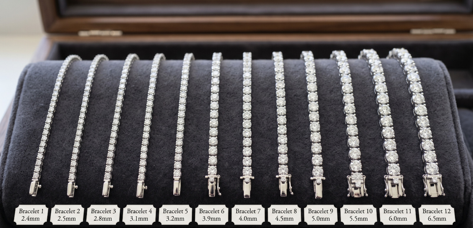 6.50mm Moissanite Tennis Bracelet in 925 Sterling Silver Luxury Unisex jewellery