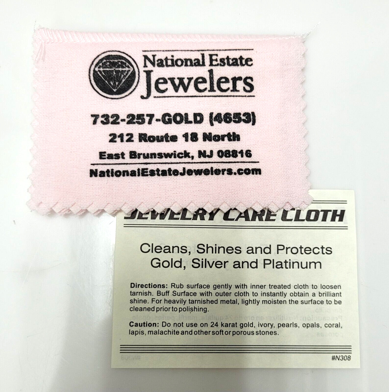 NEJB Gem & Jewelry Cleaner Solution and Jewelry Care Cloth
