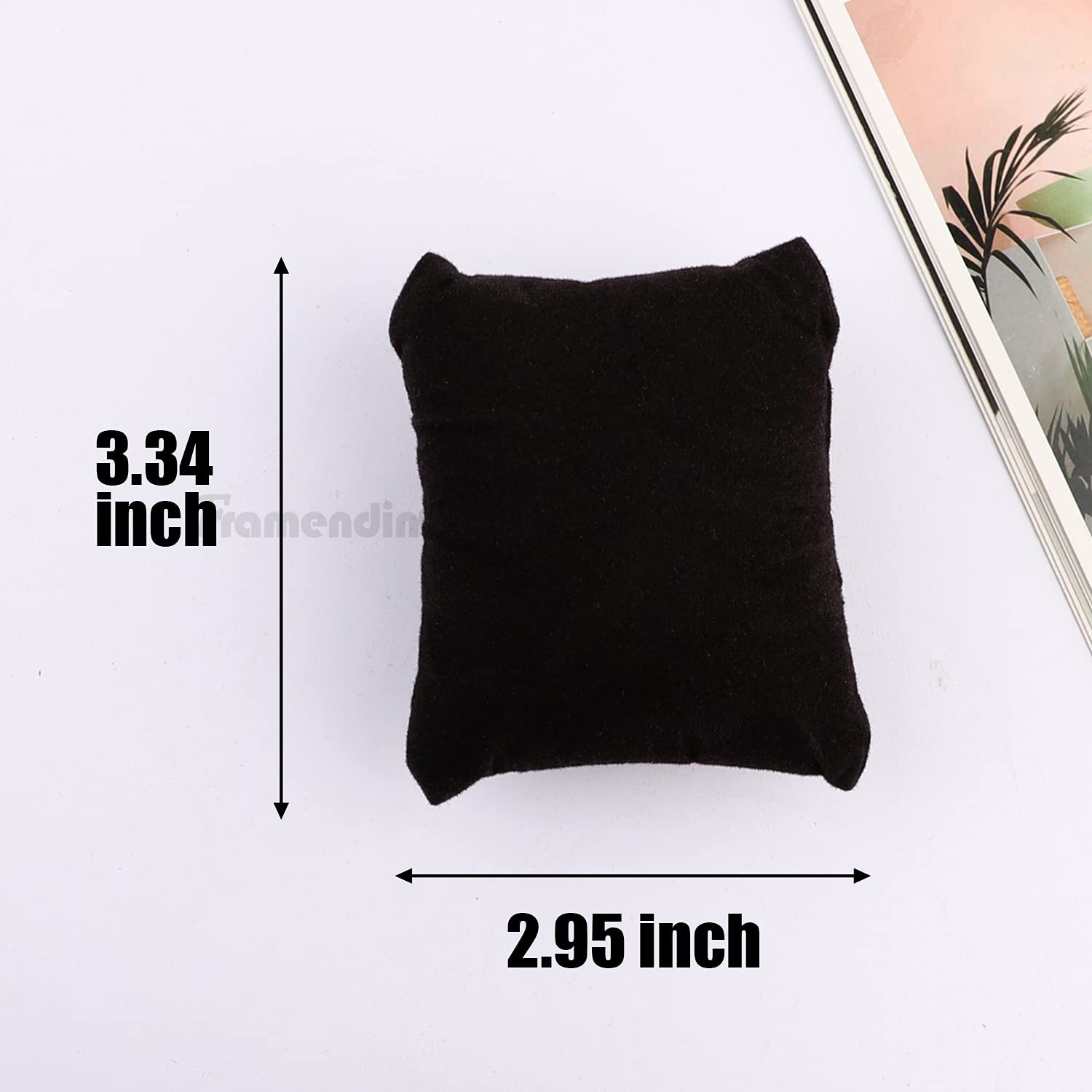 Framendino, 20 Pack Small Black Watch Pillow Velvet 20 Pack,