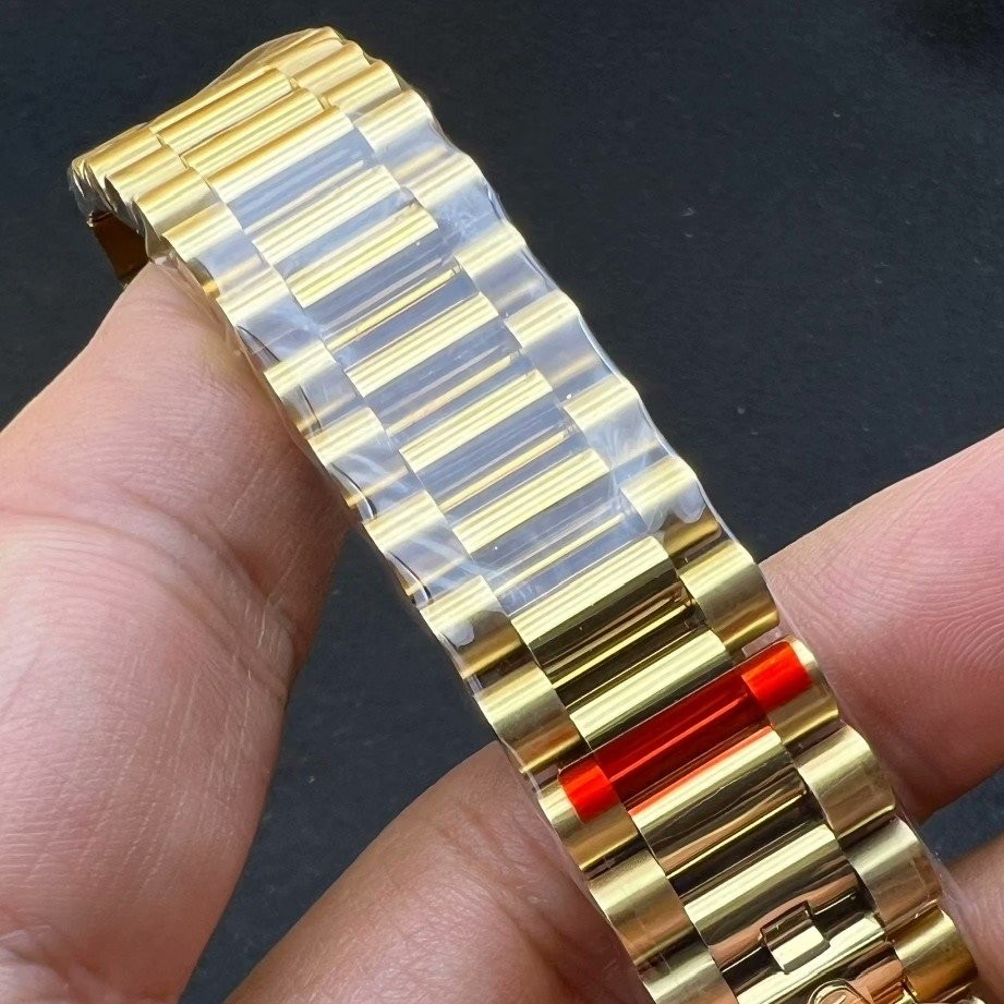 21mm Gold Plated 904L Bracelet Watch Strap Fits Rolex Day Date 40mm President