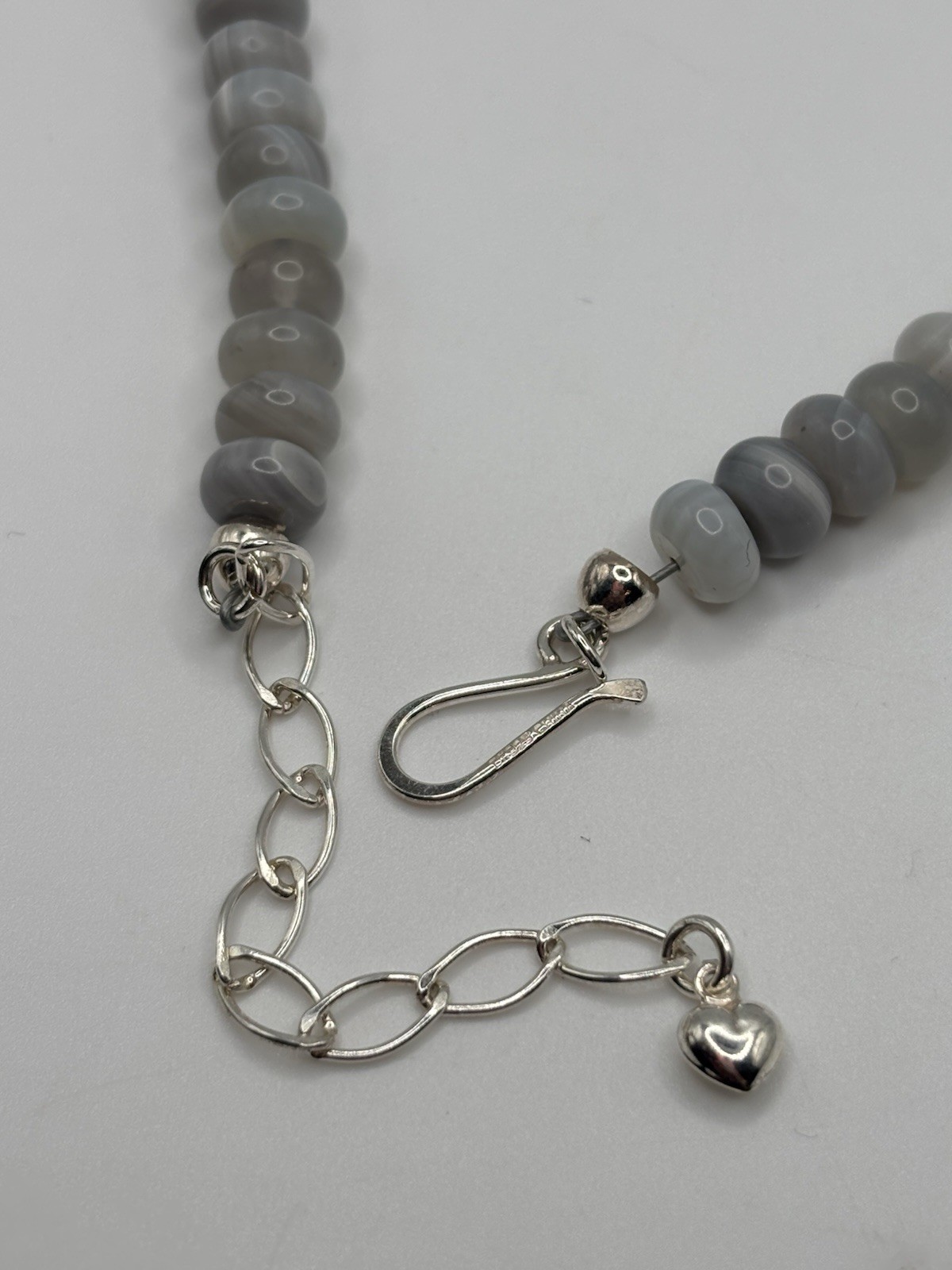 DTR Mine Finds by Jay King Gray Lace Agate Sterling Silver Necklace