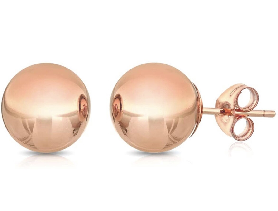 925 Sterling Silver Round Ball Stud Earrings High Polished 3PC Studs Set
