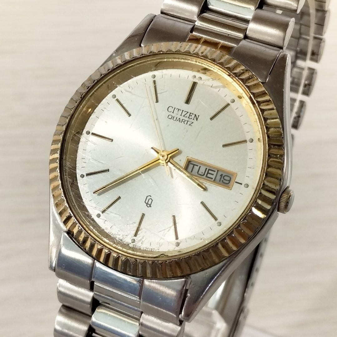 Citizen Men’s Two-Tone Watch 6100-K09311, Quartz Movement, Working Condition
