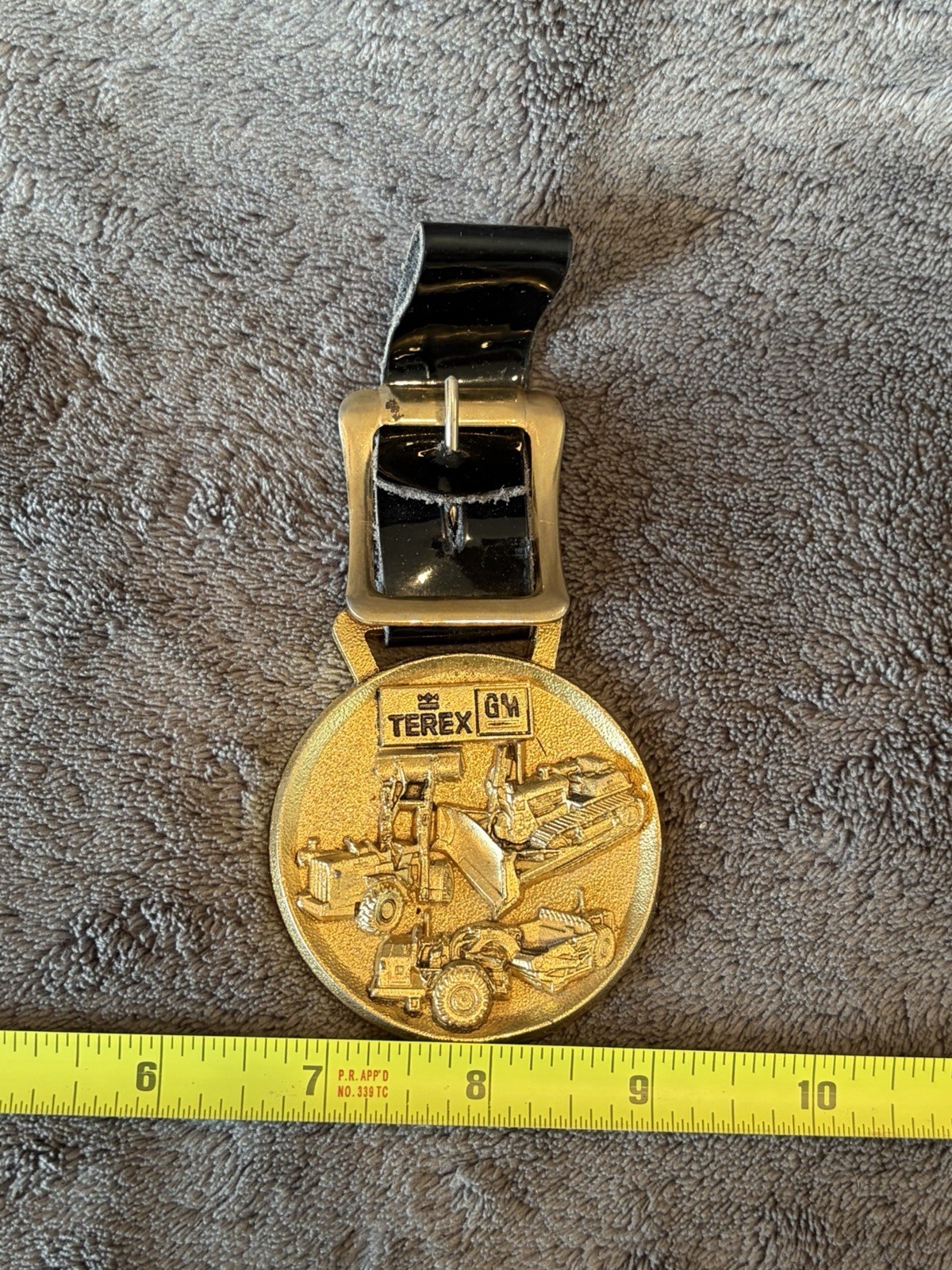 Vtg TEREX General Motors GM Farm Tractor Construction Equipment Watch Fob Strap