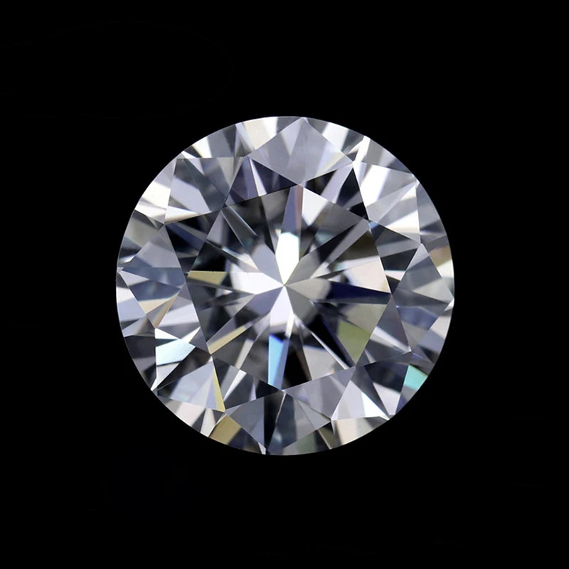 D Color Round Cut Moissanite Stone 0.1CT-12CT w/ Report for Jewelry Making