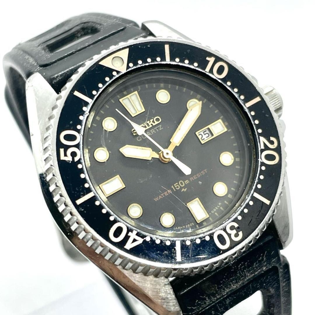 Seiko Divers 2625-0010 Wristwatch Quartz Stainless Steel Black
