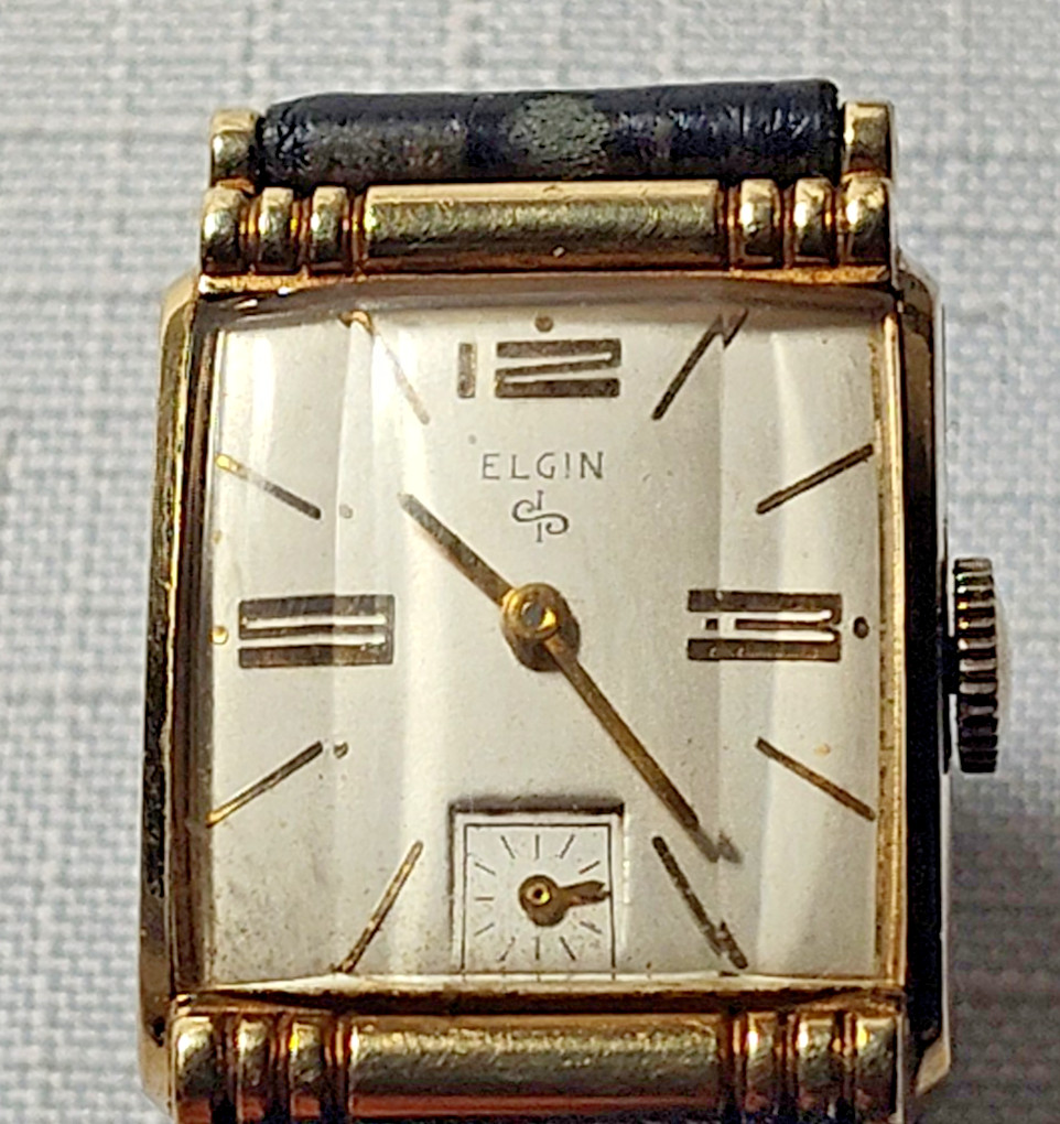Elgin Dura Power cal 673 ref 6519 watch with original band 10K RGP Repair