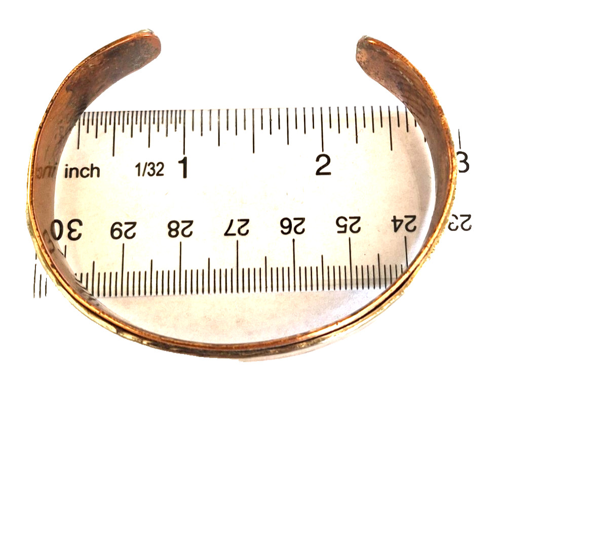 Vintage Signed NICOLE Copper & Nickle Silver Hammered Strap Wide Cuff Bracelet