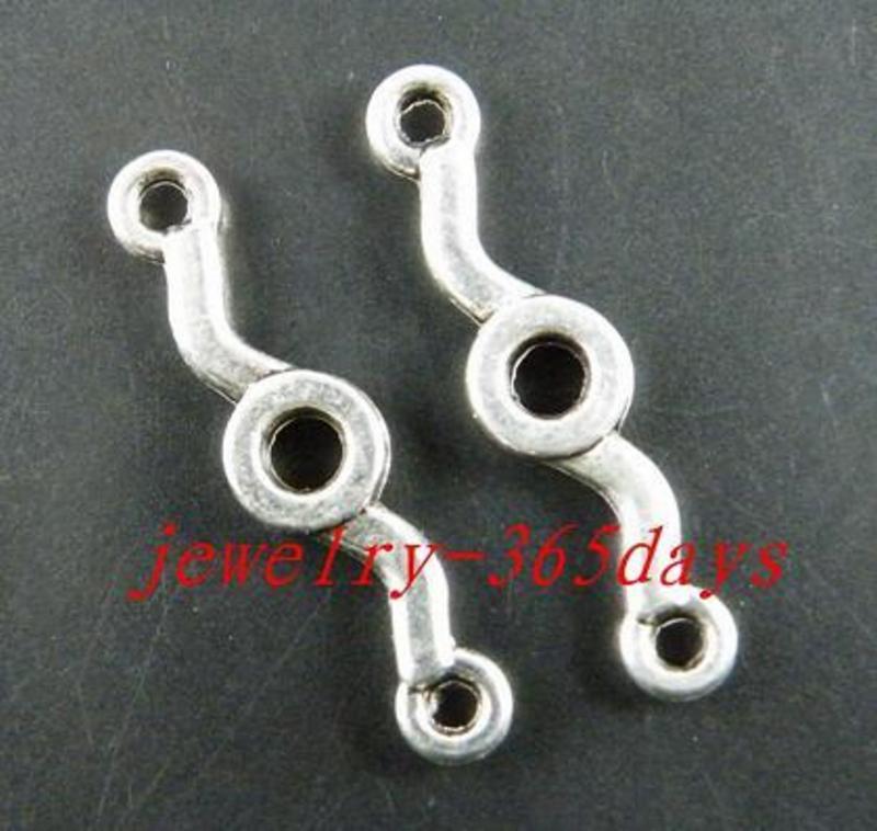 100pcs Tibetan Silver 1-to-1 Bar Toggle Connectors 24x6mm 1461