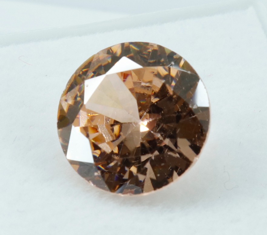 Certified 7.45 Cts. Natural Reddish Brown Zircon Round Cut Loose Gemstone