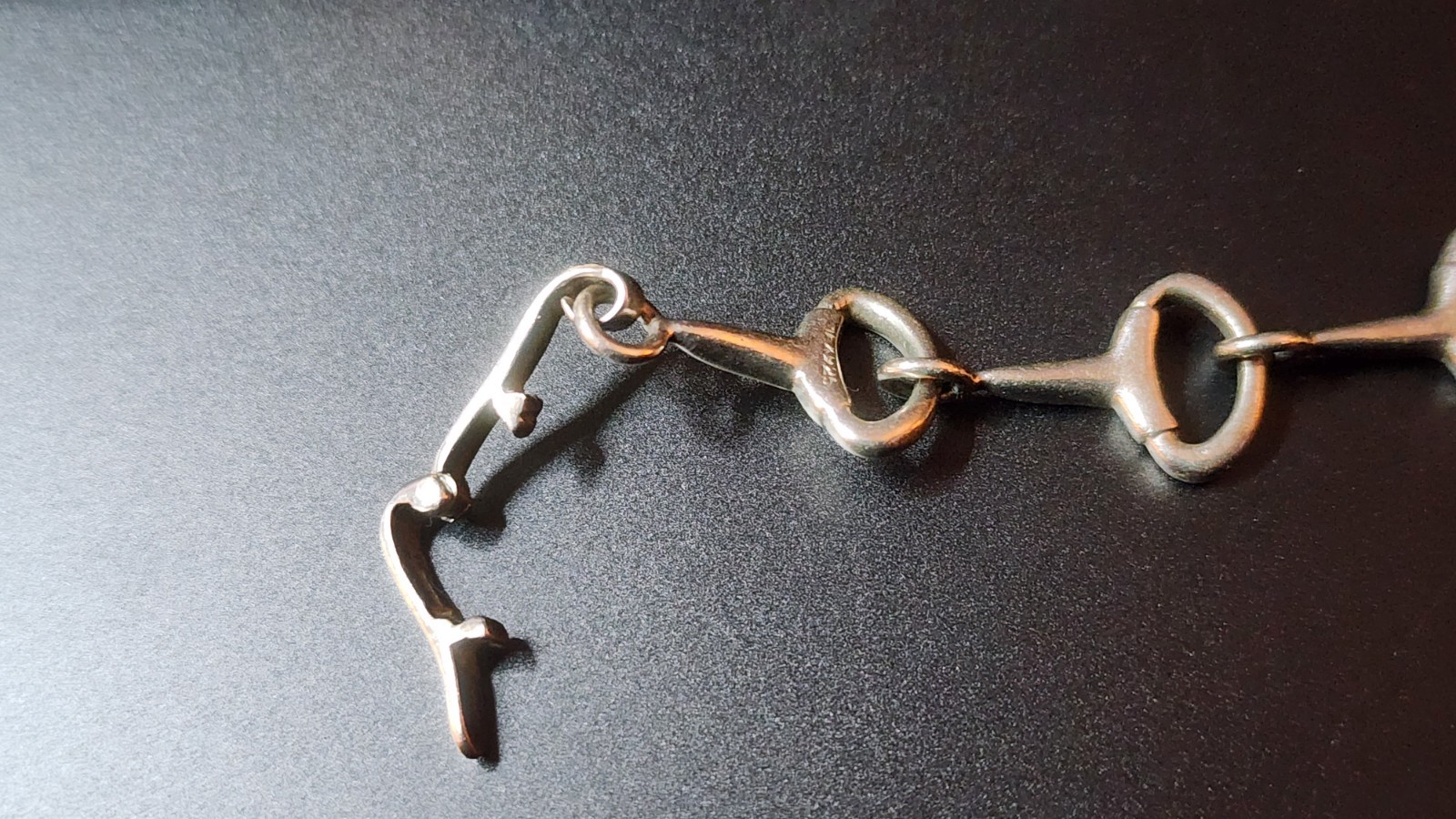Rare Vintage GUCCI Sterling Silver Horsebit Snaffle Bit Bracelet