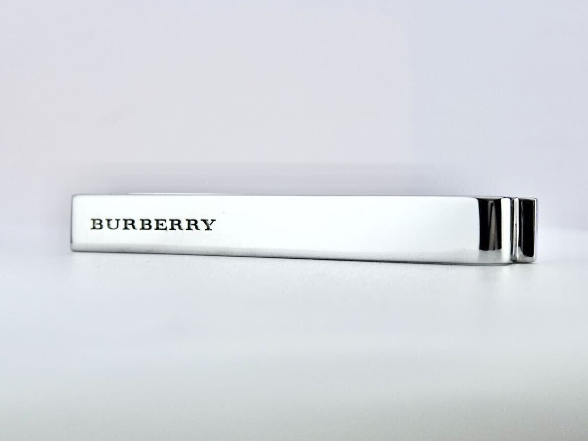 BURBERRY Box Glen Check Silver Burberry Tie Pin Tie Bar 7 2 143