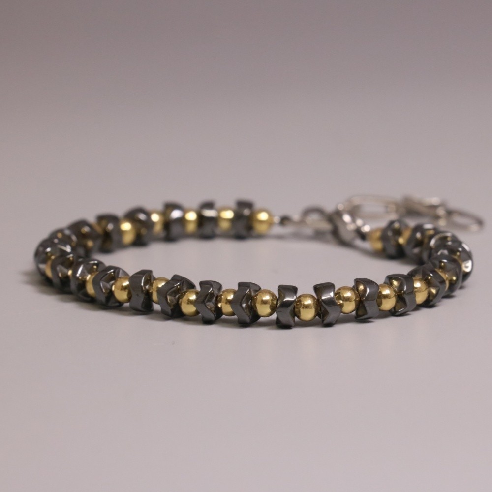 Natural Indian Agate Beaded Bracelet Adjustable Gold Chain Handmade Boho Gift.US