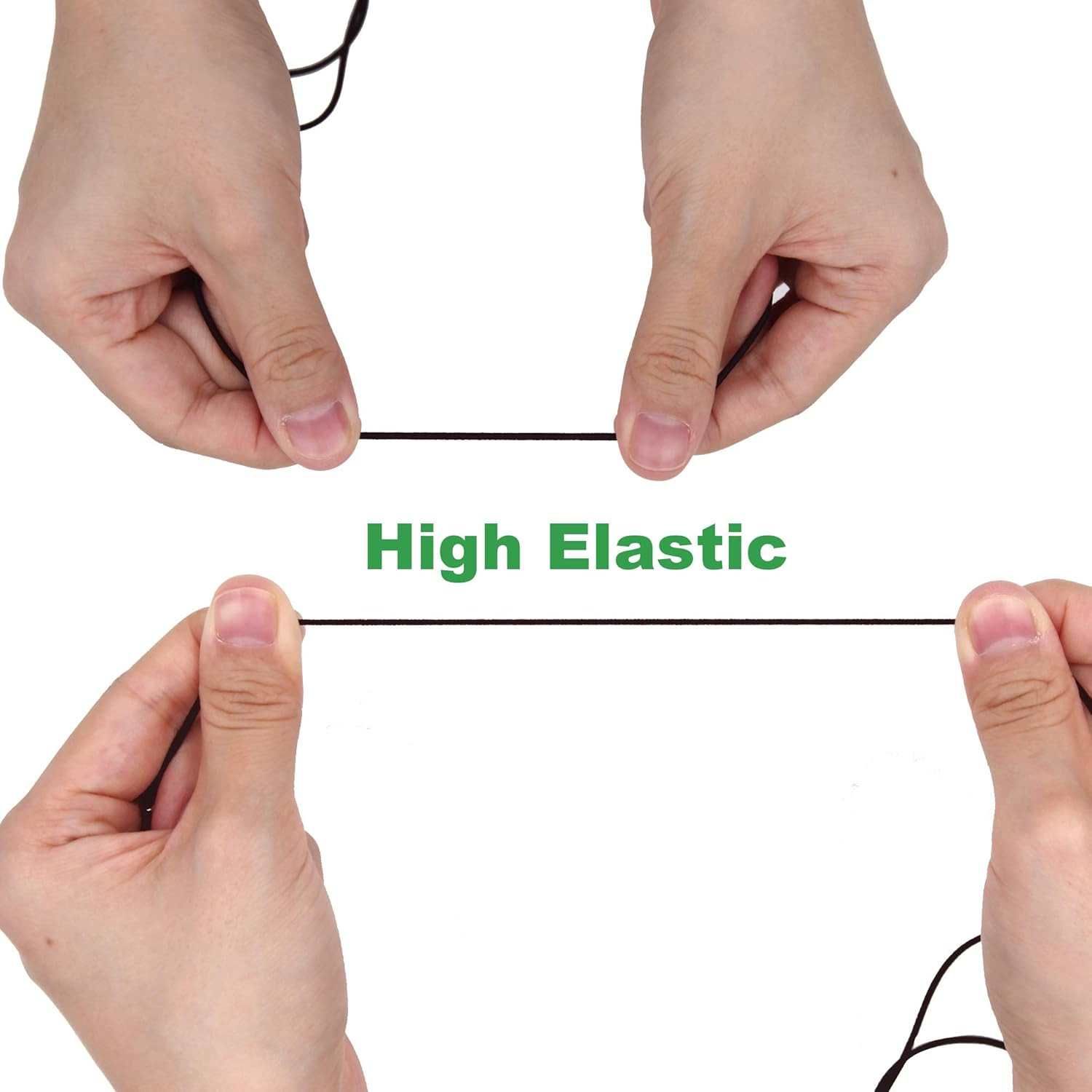 0.8Mm Nylon Elastic Cord for Bracelet, Resistance Band, Satin Decorative String,