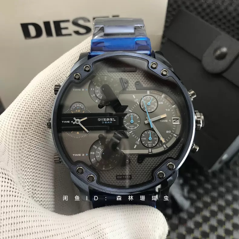 Brand new genuine DZ7414 Mr.Daddy 2.0 Chronograph in blue and grey