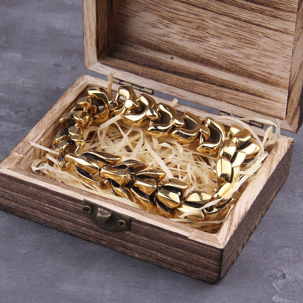 Viking Bracelet Ouroboros Vintage Punk Stainless Steel Fashion Jewelry For Mens
