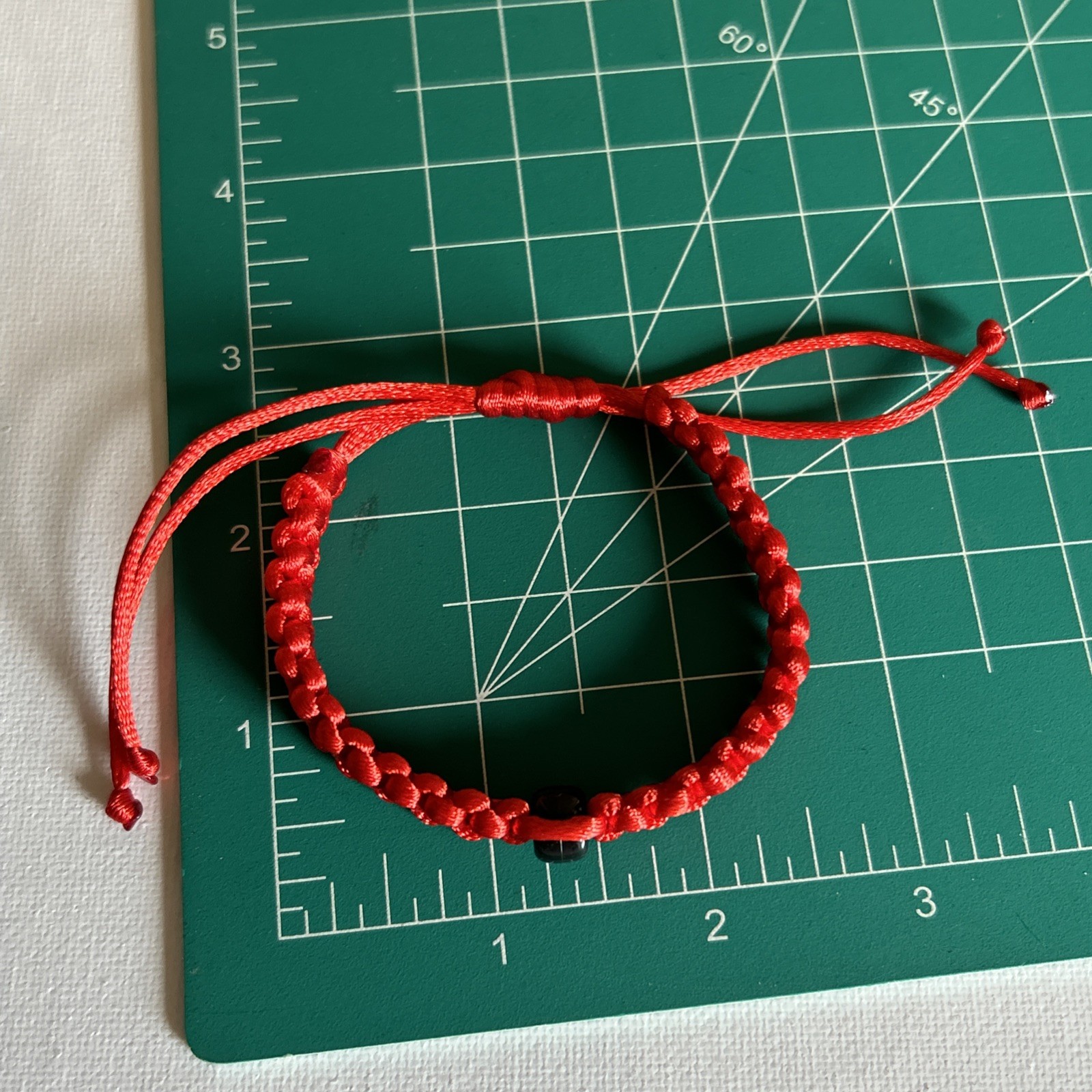 ALBANIA Handmade Bracelet – RED & BLACK – Satin Nylon Rattail Cord HANDMADE