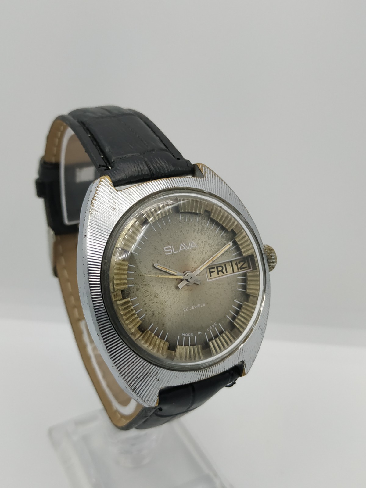 Men’s Dress Vintage Watch SLAVA Retro USSR Mechanical SERVICED Soviet Union ☭