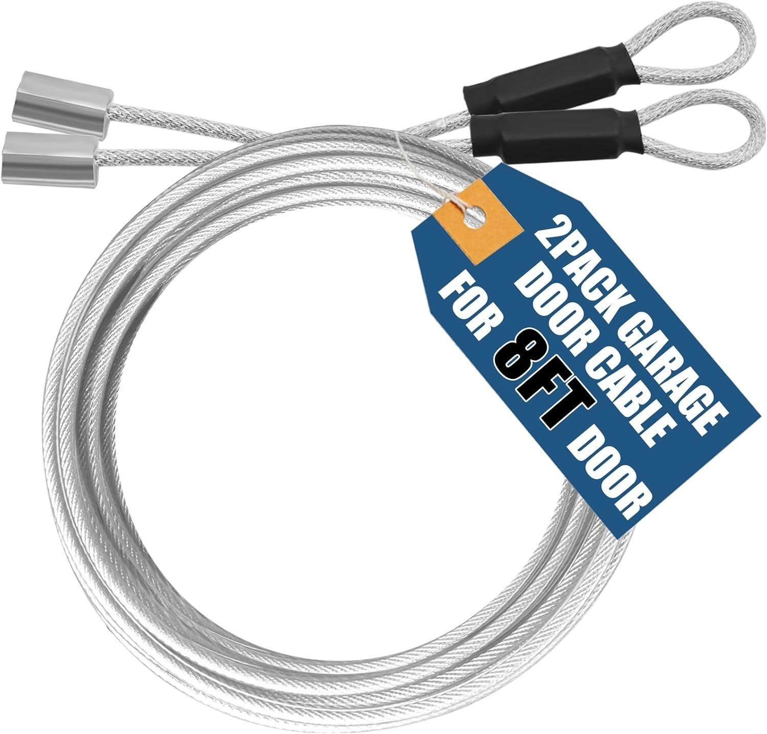 9.5FT Garage Door Cable Replacement /8 inch Vinyl Coated Wire Cable & Parts F…