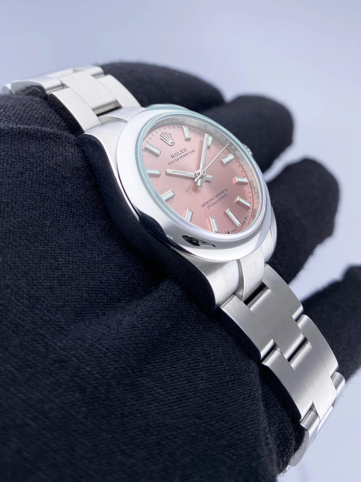 Rolex Oyster Perpetual 276200 Pink Dial Ladies Watch Box Papers