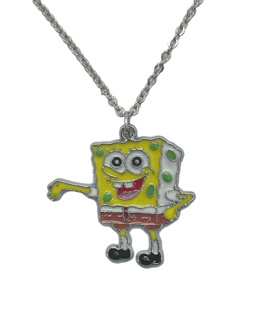 Spongebob Figure Metal Charm Pendant Necklace