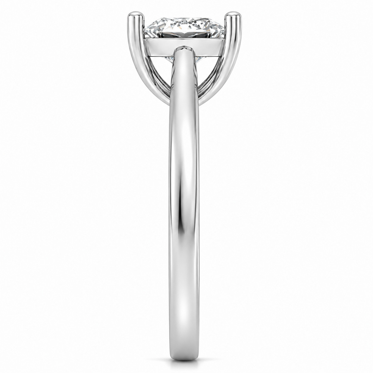 1.00 Ct Princess Cut Moissanite Solitaire Engagement Ring in 10K Gold for Women