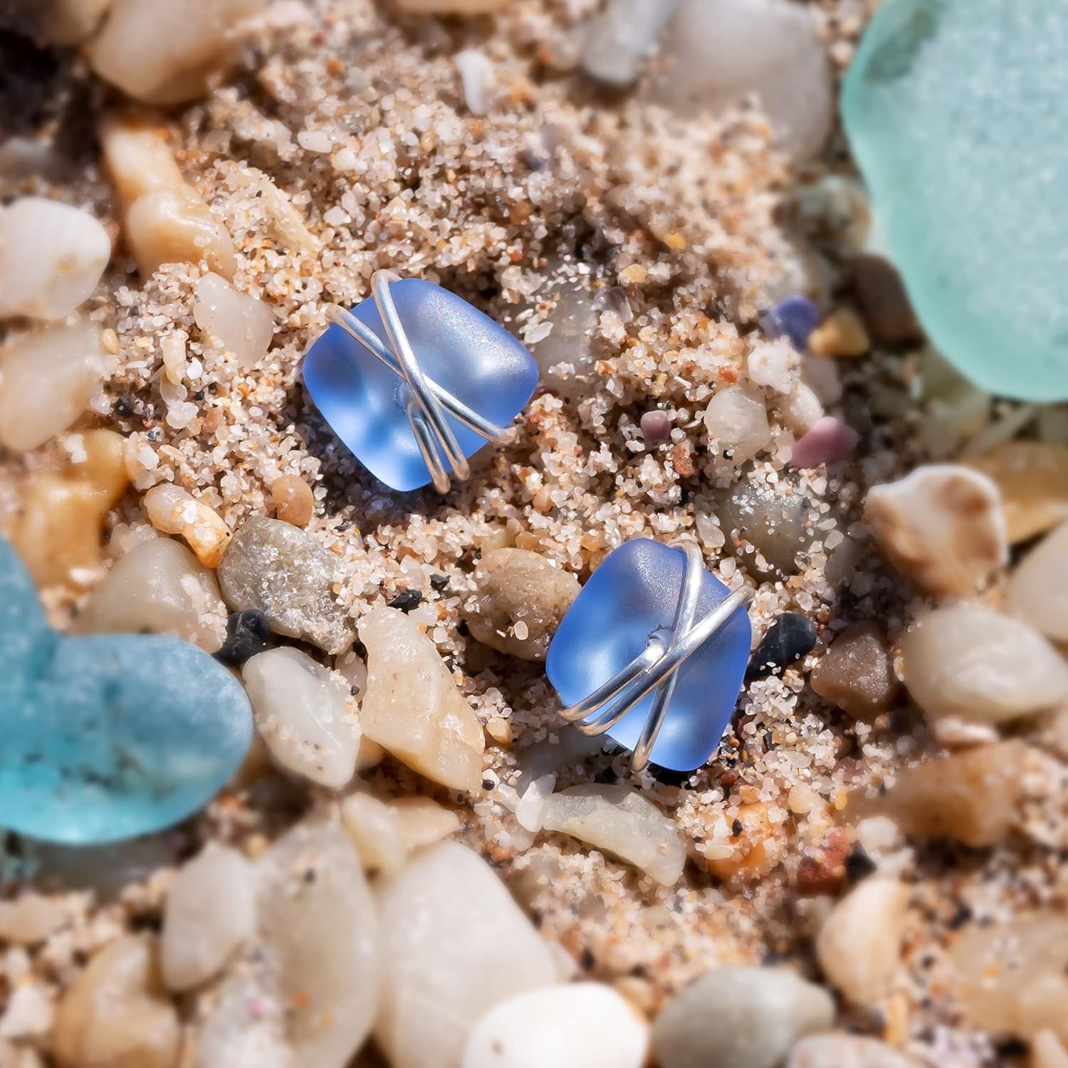 Eco-Friendly Handmade Sea Glass Earrings S990 Silver – Fashion Statement Piece