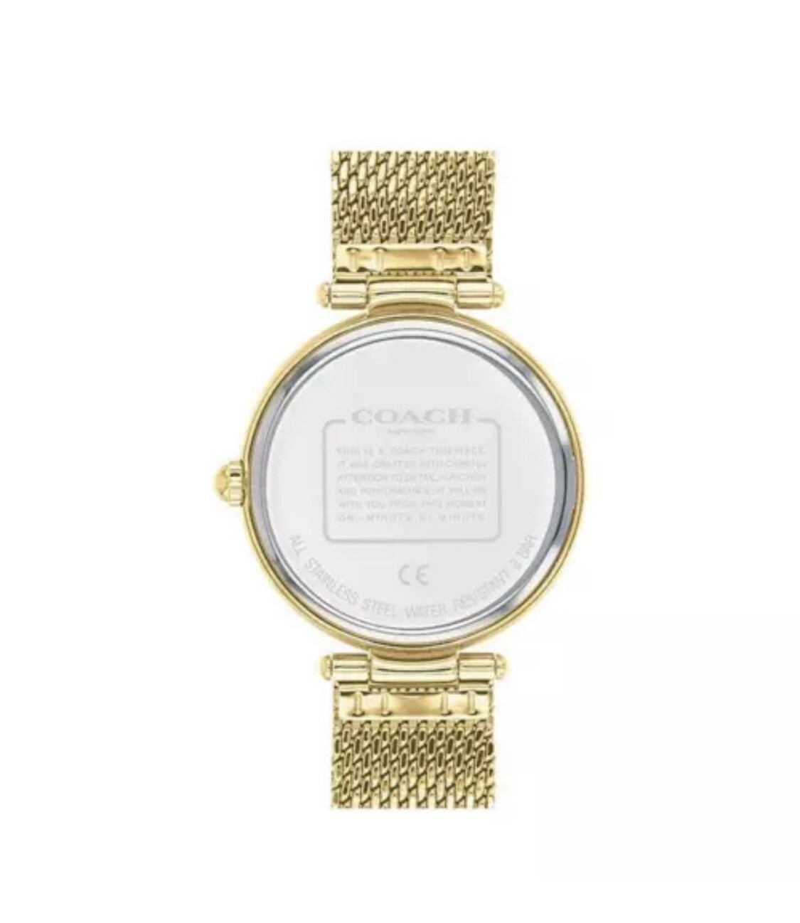 Brand New Coach Park Women’s Crystal Markers Gold-tone Mesh Strap Watch 14503568