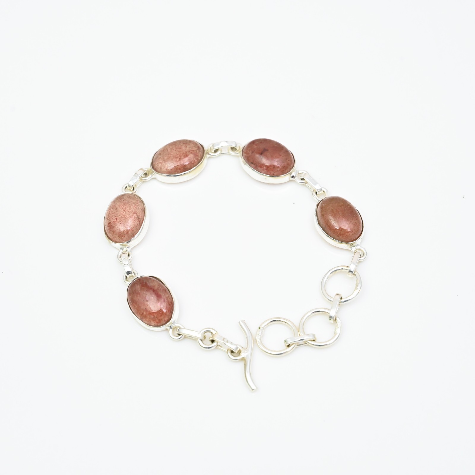 Sunstone Gemstone 925 Sterling Silver Handmade Bracelet Jewelry Gift For Love