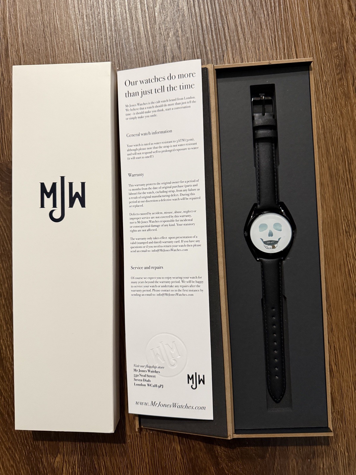 New* Mr jones Watches “The Last Laugh” Mechanical Unique Watch MJW