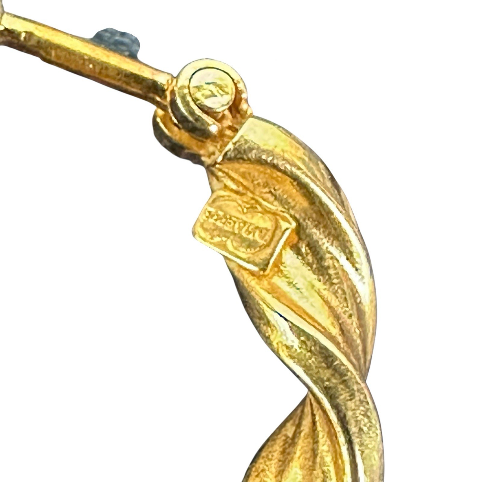 14k Gold Twisted Earrings Made In Italy by UnoAErre 1.72g
