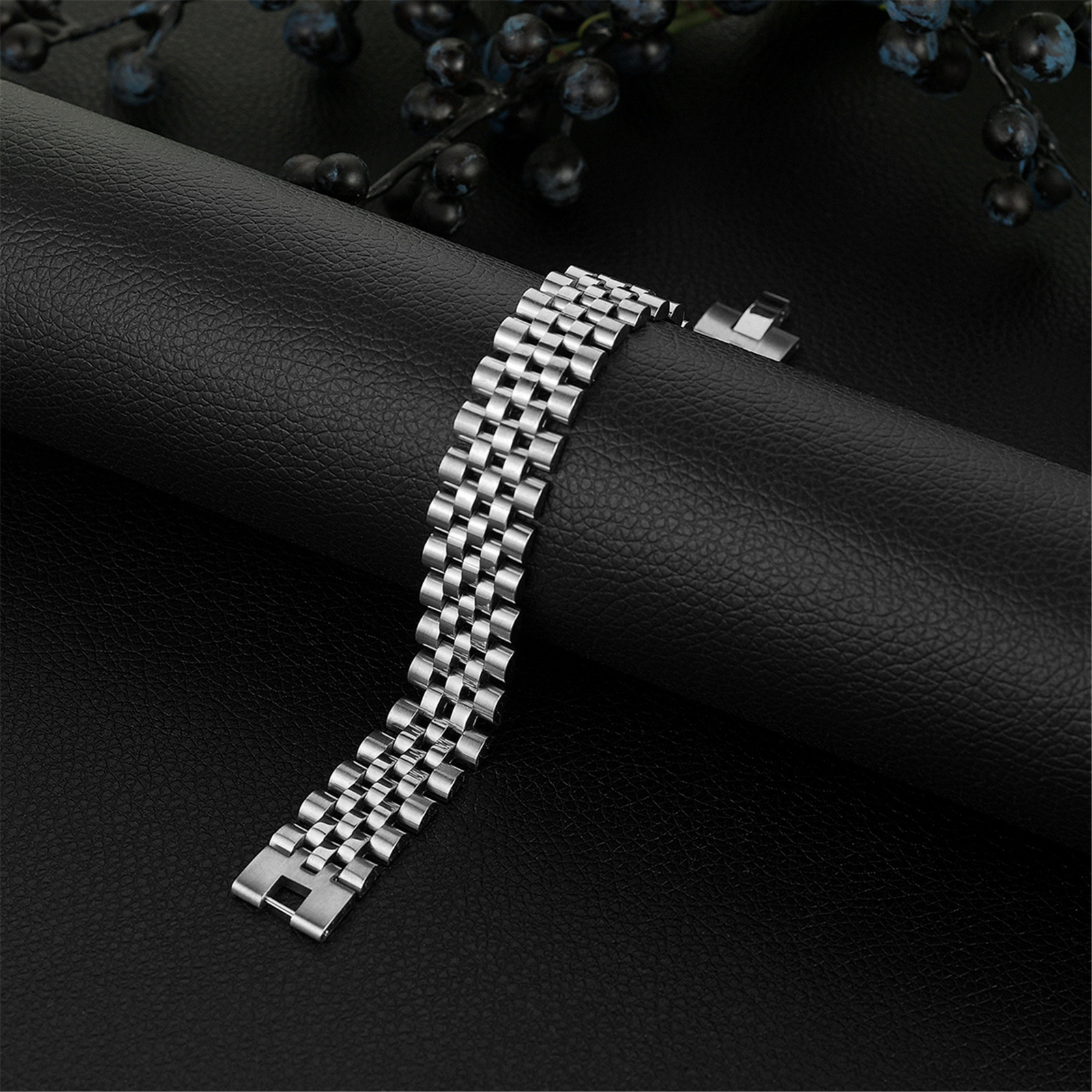 Stainless Steel Mesh Link Chain Bracelet Bangle Mens Father’s Day Jewelry Gift