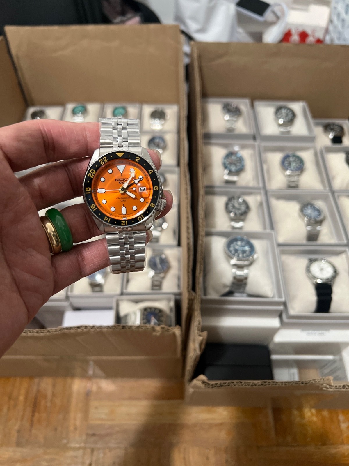 Seiko authentic ❤️5 Sports Orange Men’s Watch🔥SSK005K1