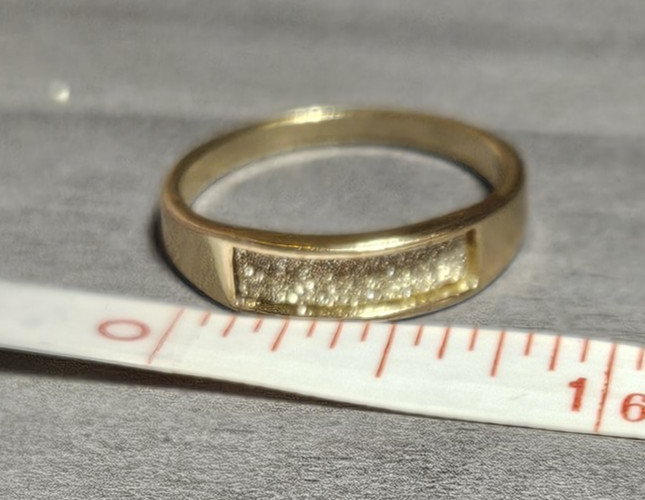 Trio of Rings w/ Sparkle Bands Silver Gold & Rose Gold Tones Sz 10.25