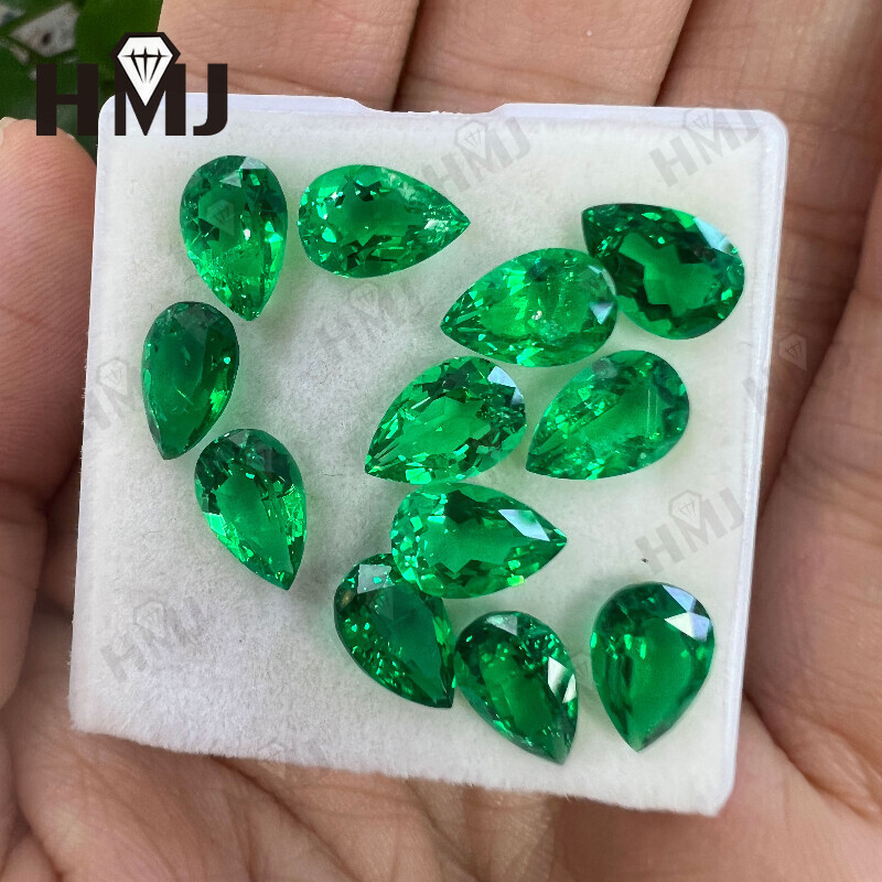 Hand-Cut Lab-Grown Colombian Emerald Emerald Cut Ethical Gemstone AGL Certified