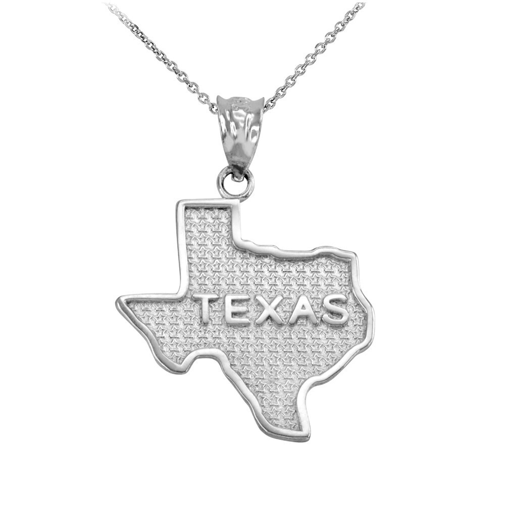 Gold Texas State Map Pendant(Available In Yellow/Rose/White Gold)