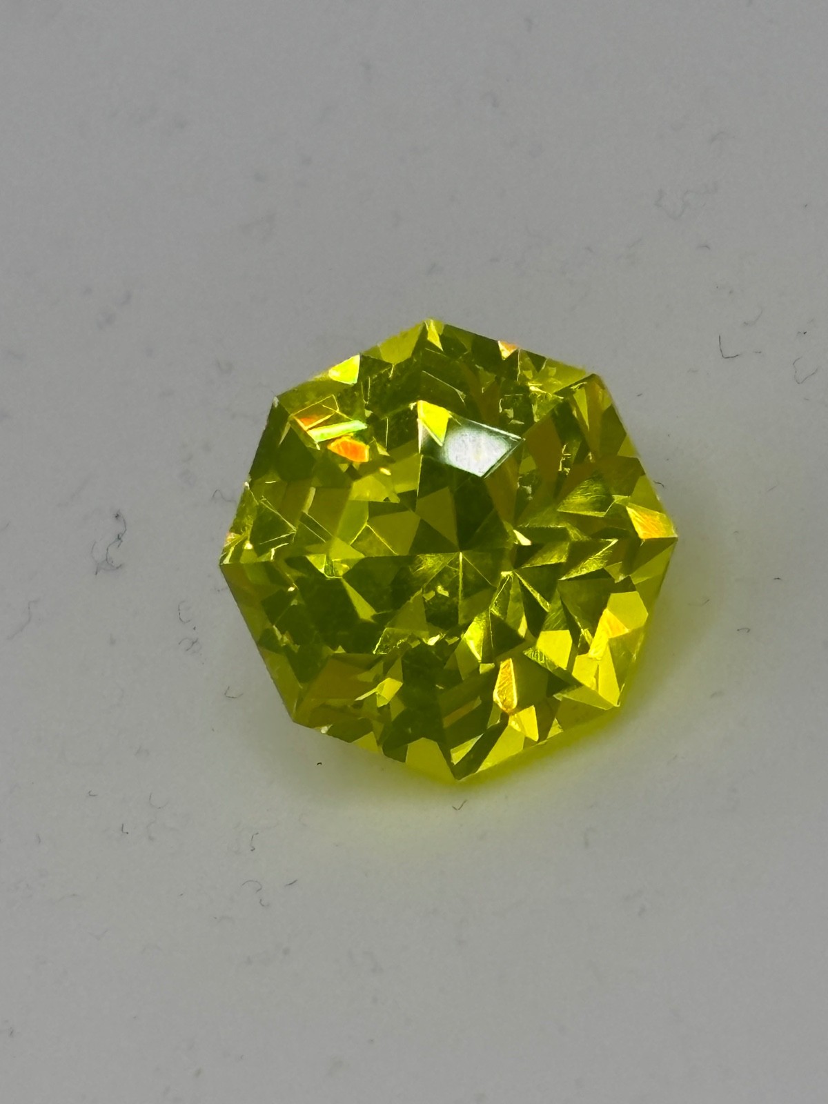 Yellow YAG Yttrium Aluminum Garnet approx. 11 cts, 12mm Custom Octagon