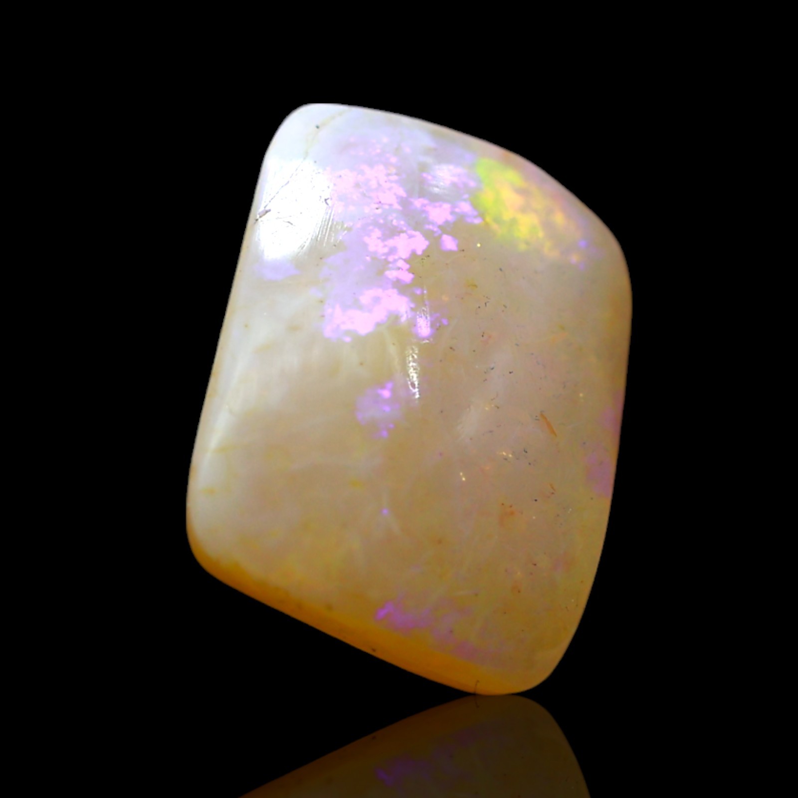 Natural Square Fire Opal Gemstone 2.00 Cts Wire Wrapped Cabochon 11x8x3 mm