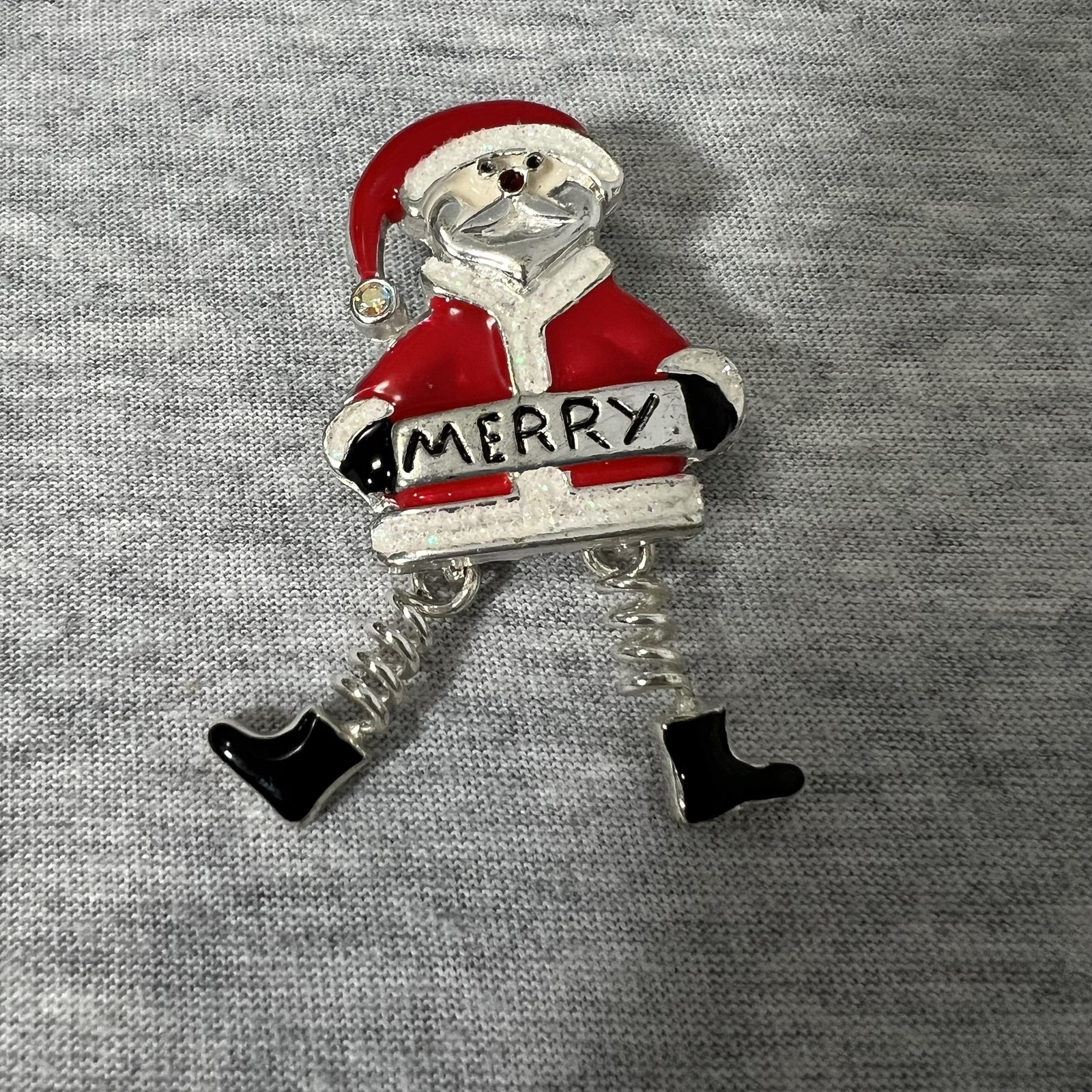 Vintage Y2K Target AJMC Christmas Brooch Pin Lot Snowman Santa Bell Enamel