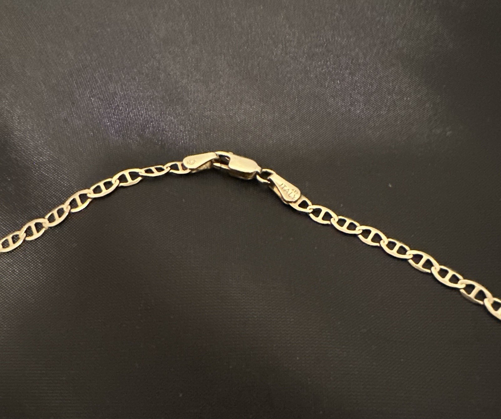 5.06g 10k Anchor Link Yellow Gold Chain Necklace 25.5” Italy ACA 3mm