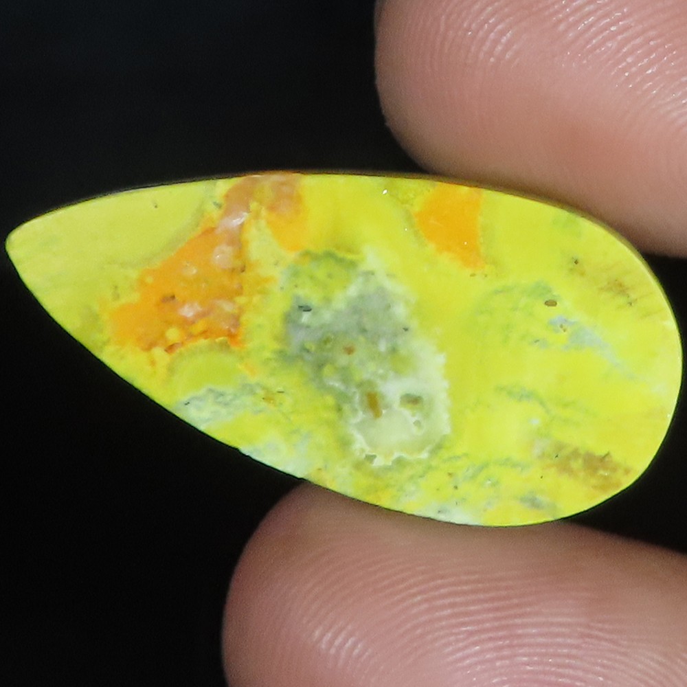 14.70 Cts 100% Natural Bumble Bee jasper Pear Cabochon Gemstone 15x31x3 mm LP280