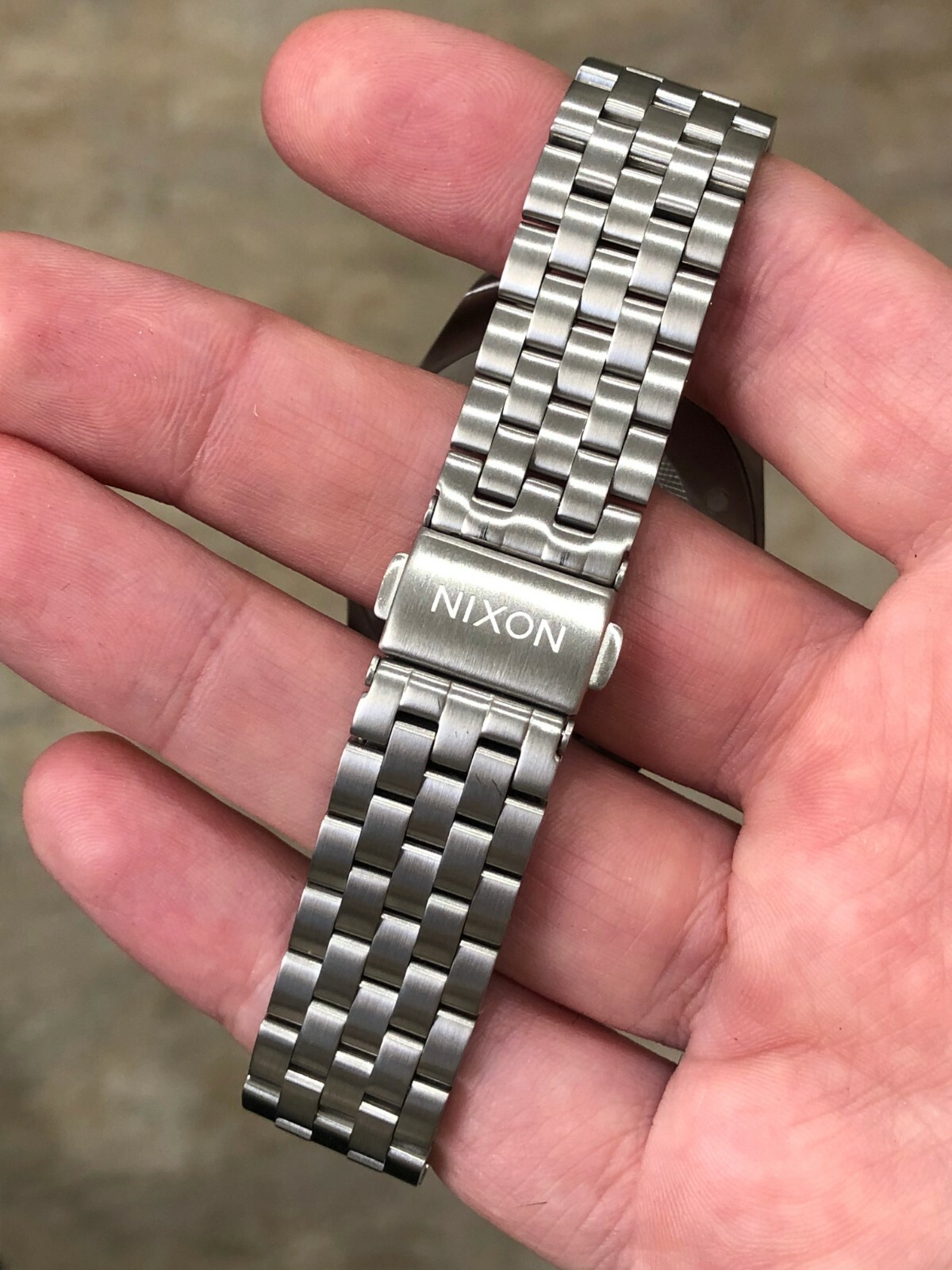 NIXON THE BULLET SATIN BRUSHED STAINLESS STEEL ROSE GOLD ACCENTS WATCH $299
