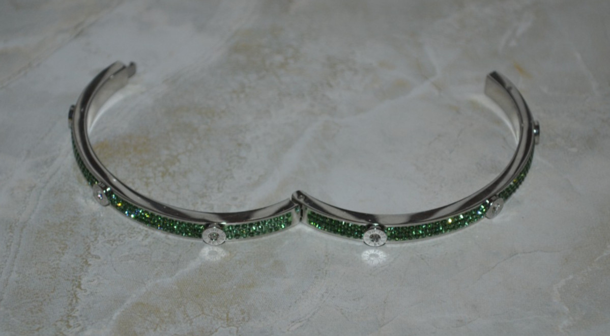 Henri Bendel Miss Bendel Pave Bangle Bracelet