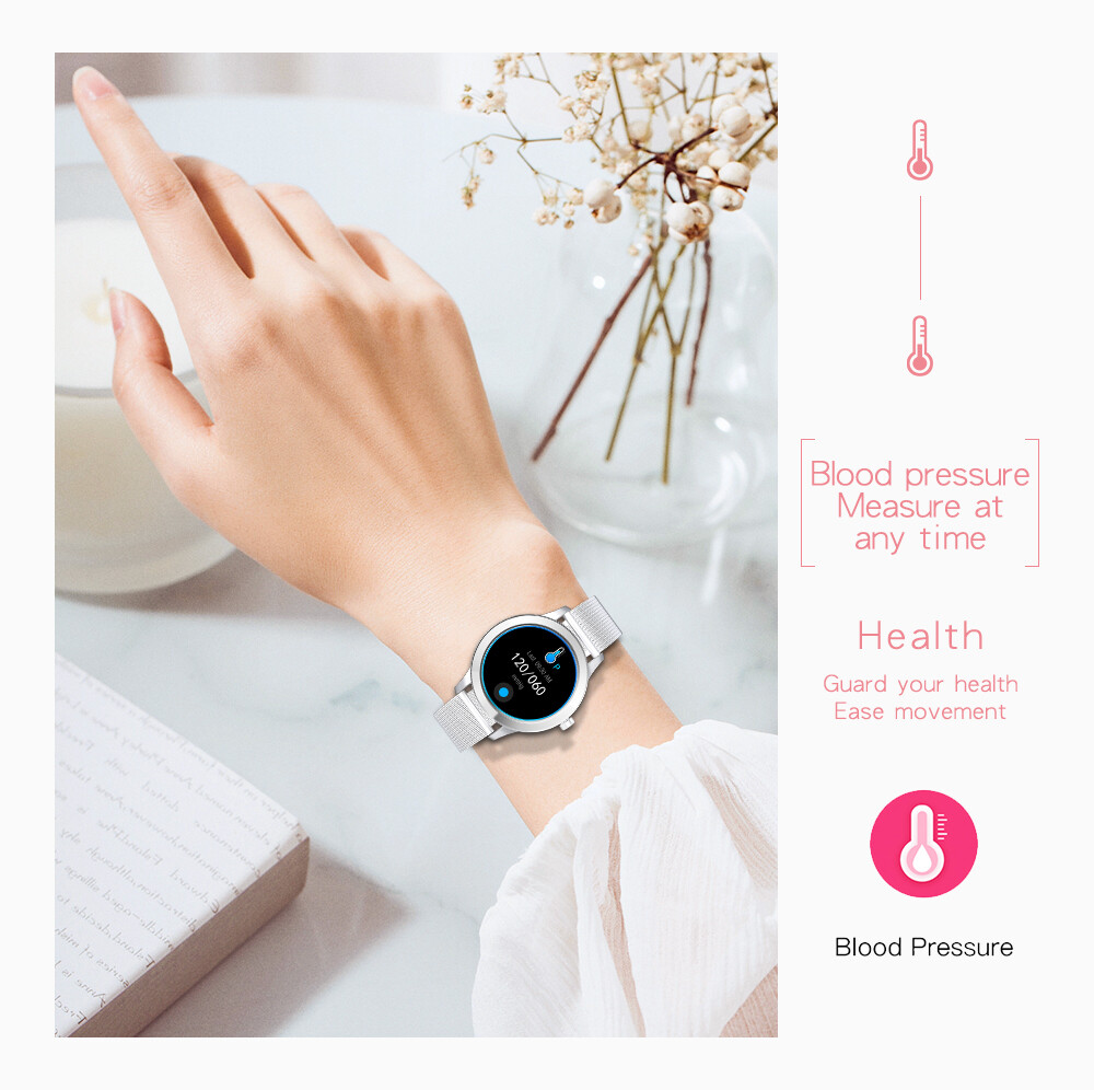 Women Girls Female Smartwatch Bluetooth Smart Watch Fitness Tracker Pedometer