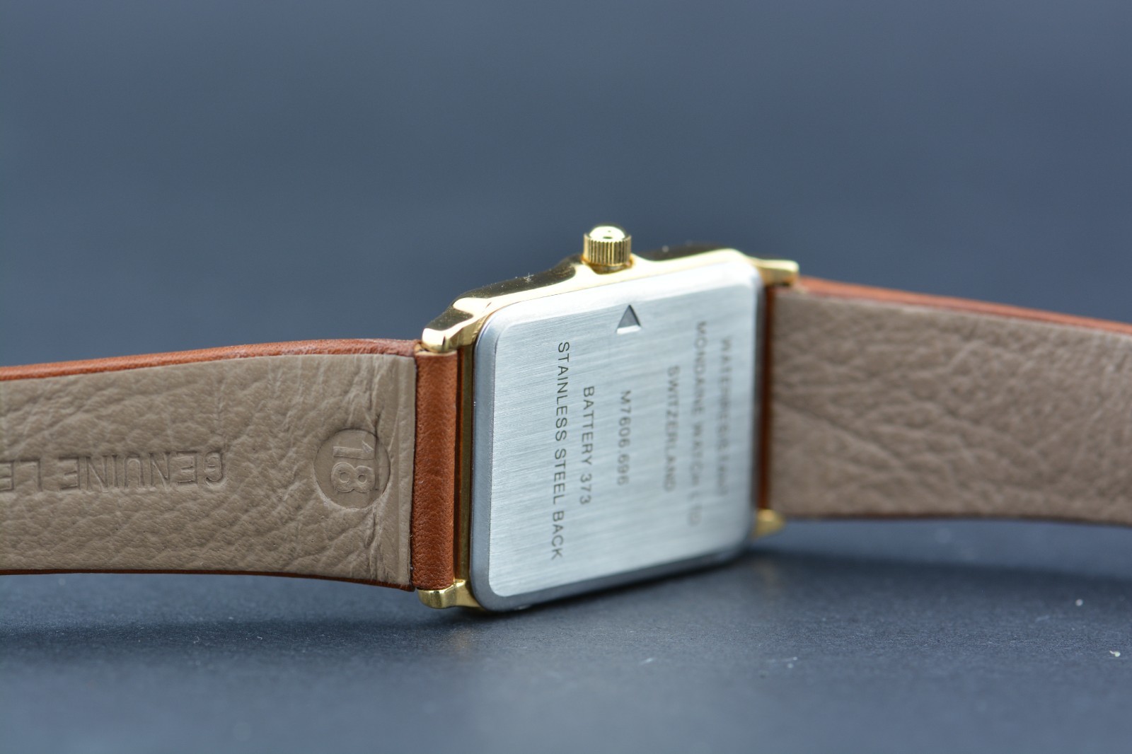 Mondaine Two-Timer Analog-Digital TV Case Vintage Gold Plated Unisex Dress Watch