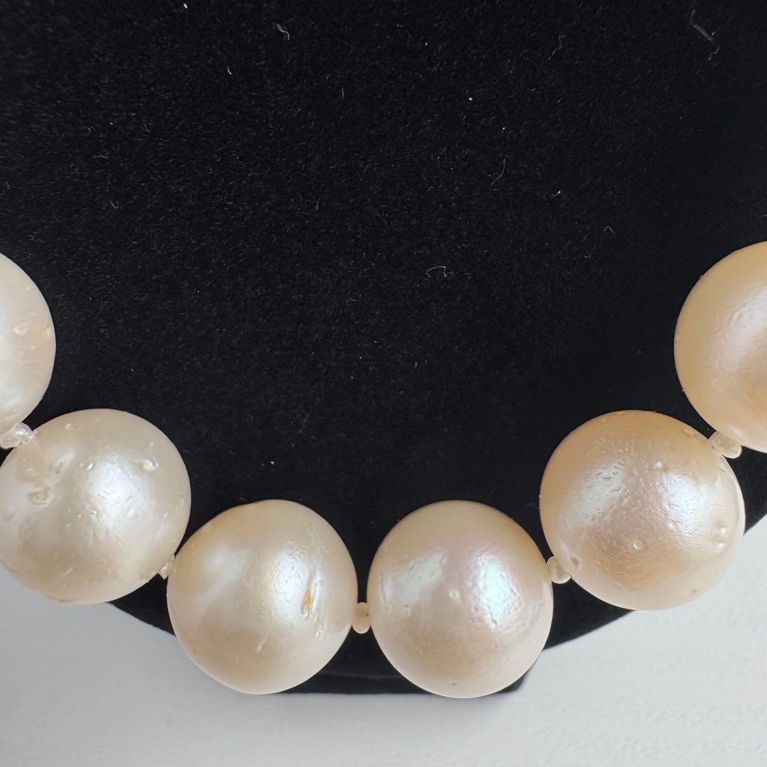 Illusionary 11-15.2mm South Sea White Pearl Necklace Round From Japan