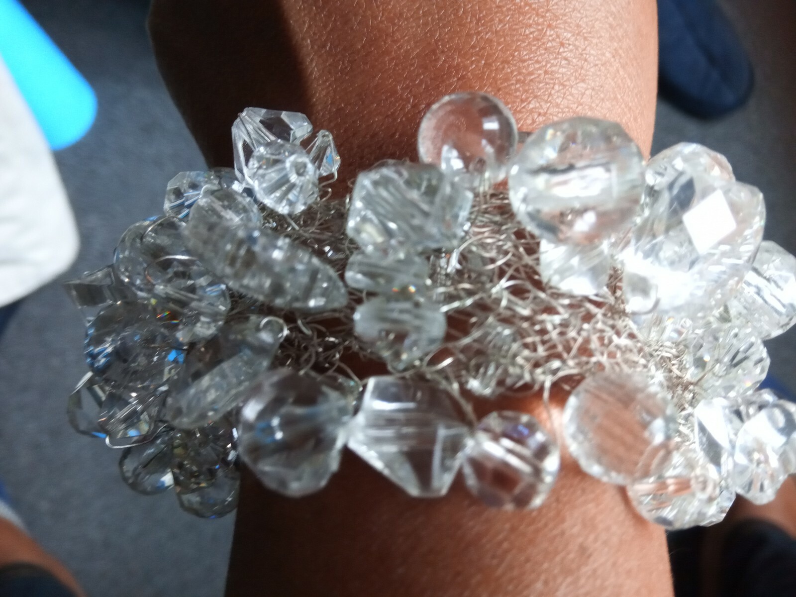 Silver Clear Crystal Wedding Bracelet Left and Right Hand Style HL-1194 RRP £129