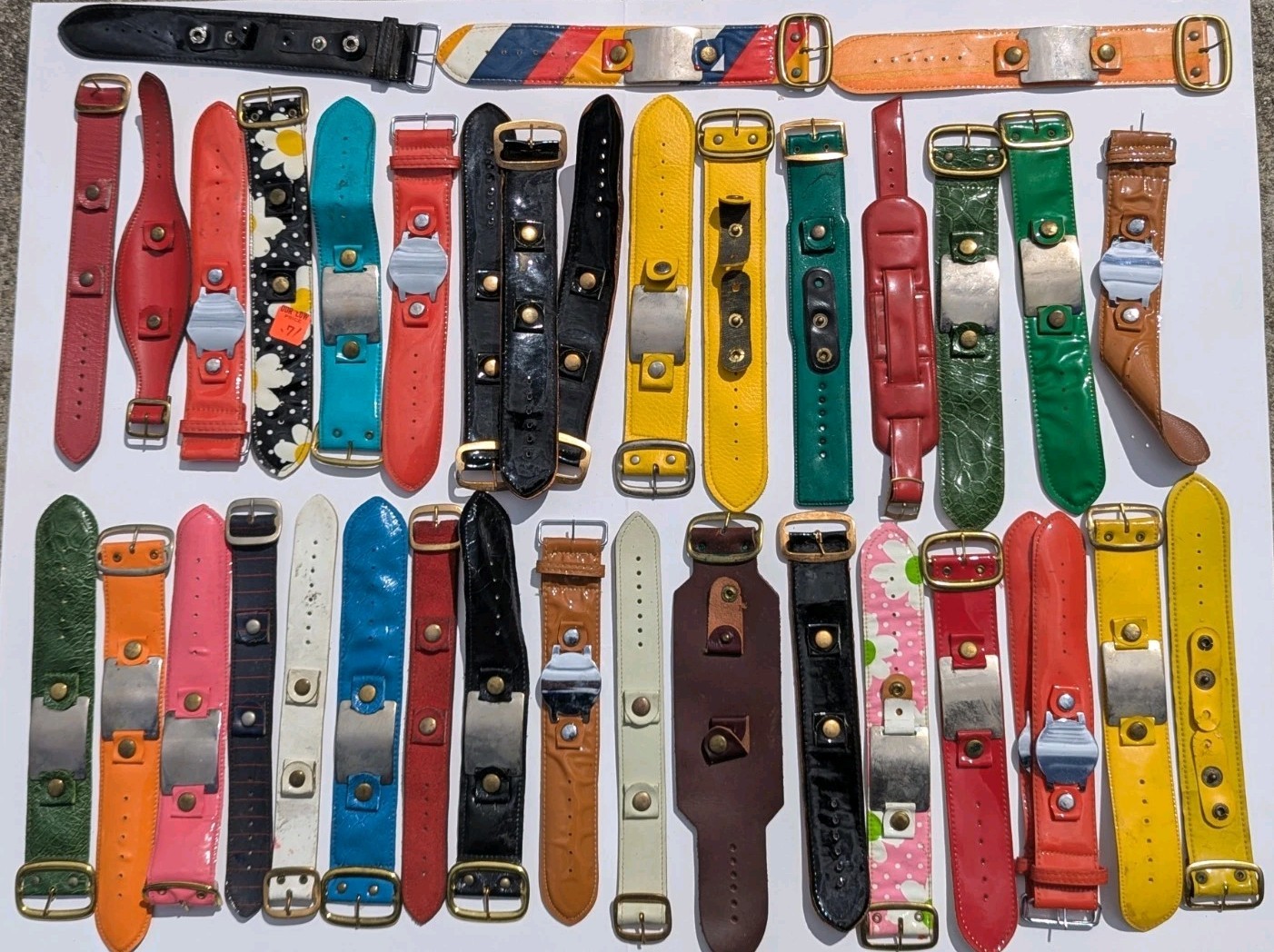1960s – 1970s Mod / Hip Psychedelic Watch Bands – 37 Total