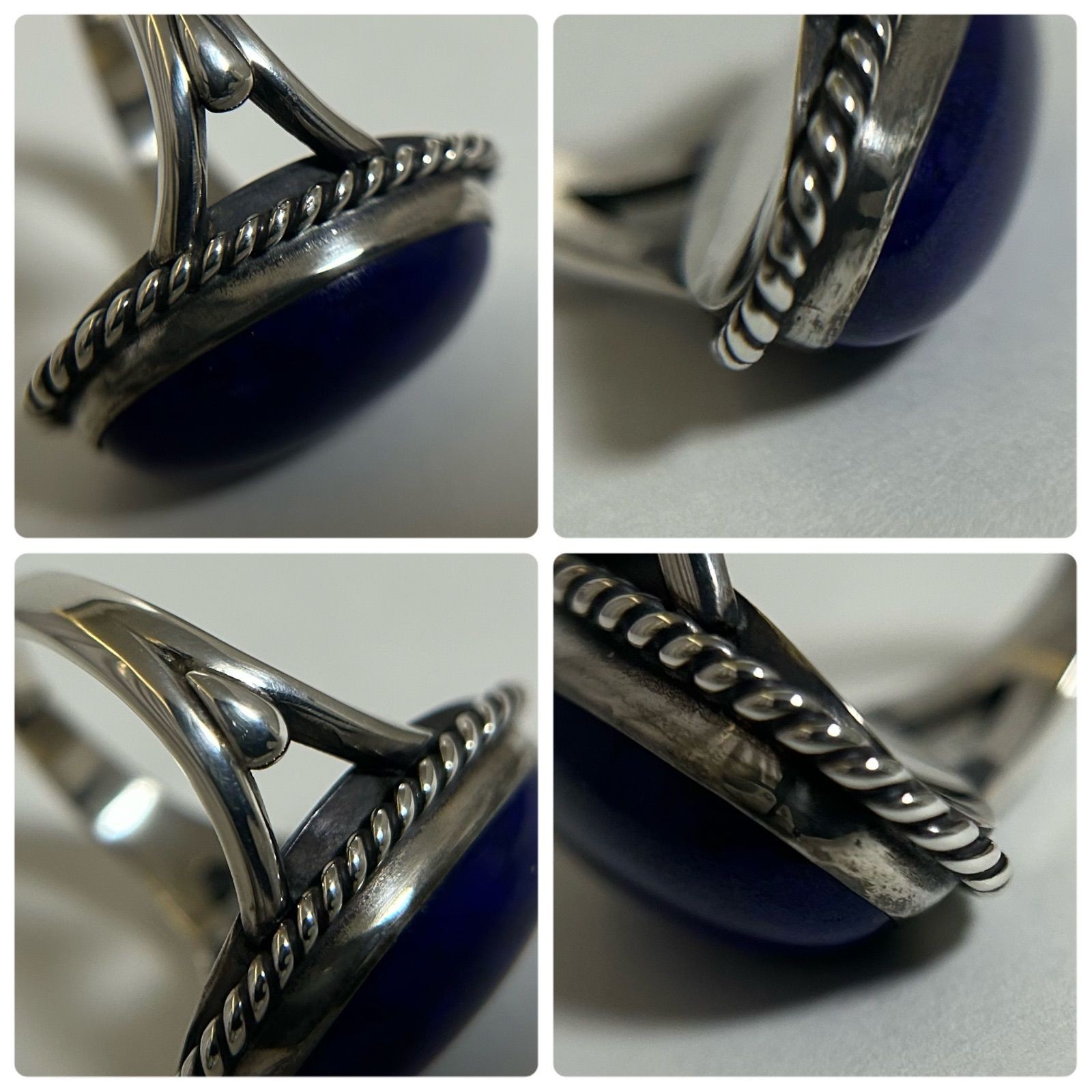 Georg Jensen 17 Vintage Lapis Lazuli Sterling Silver Ring Made in D US Size 6.25