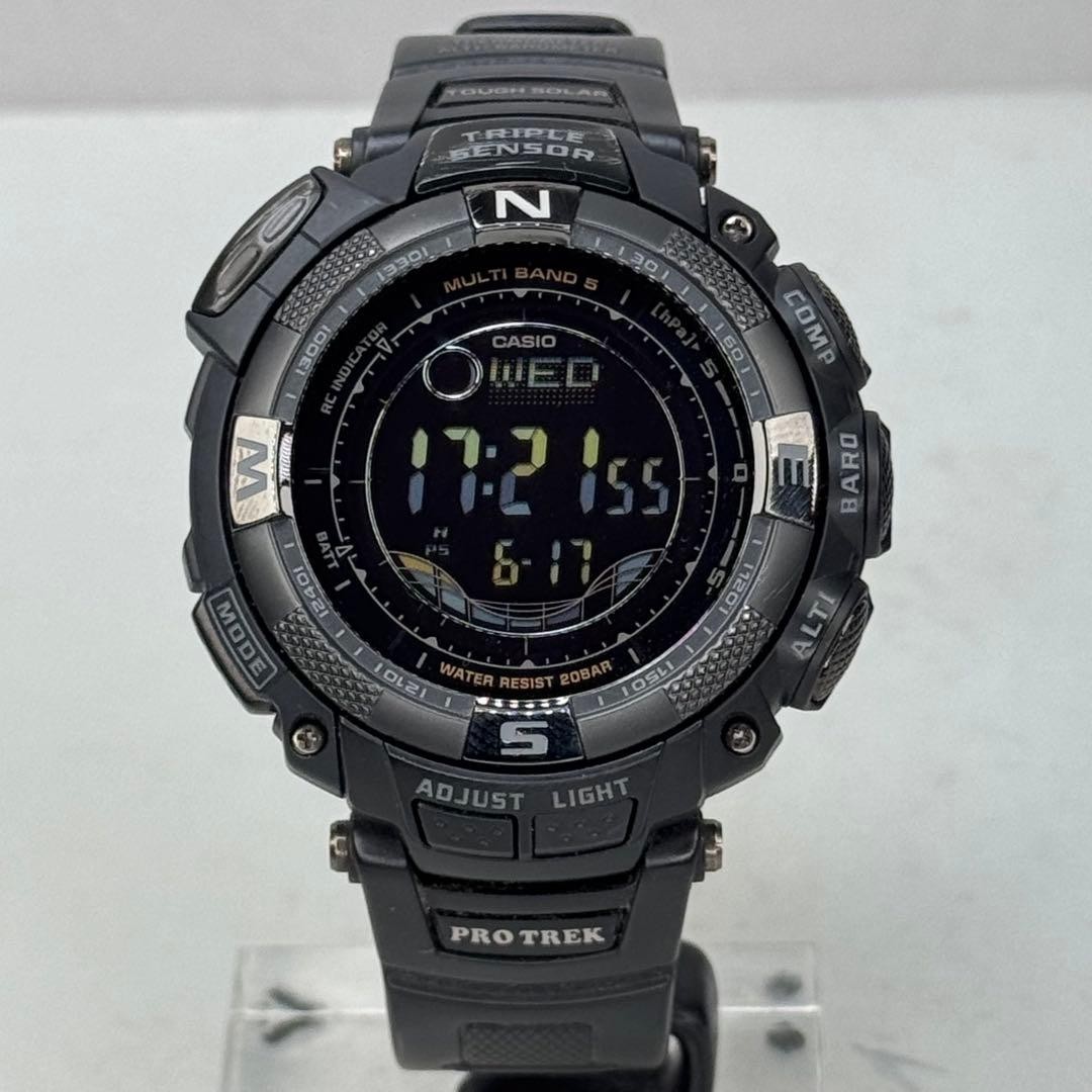 PROTREK PRW 1500YJ Radio Solar Black Inverted LCD
